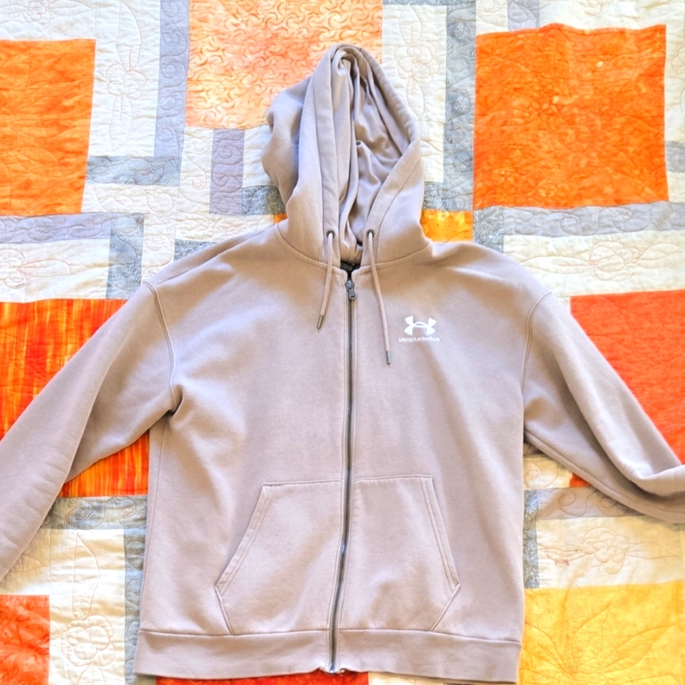 Under Armour Light Tan Zip-Up Hoodie